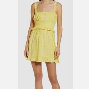 Nordstrom BP Yellow Camo Mini Dress 4X NWT